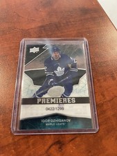 2018-19 Upper Deck Ice Premieres #52 Igor Ozhiganov RC #/1299 Toronto Maple Leaf
