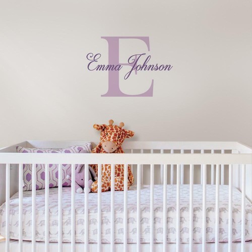 Personalized Monogram Name Wall Decal - Style C - Bild 2 von 4