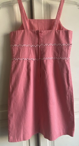 KC Parker for Hartstrings Dress Girls Size 10 Pink Linen Cotton - Picture 2 of 8