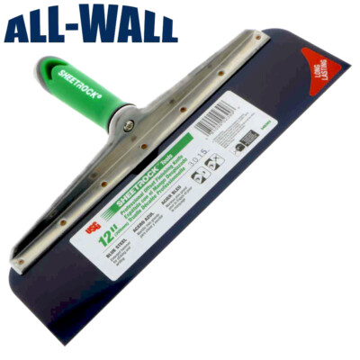 USG Sheetrock 12'' Offset Drywall Taping Knife w/ Comfort Grip, Blue Steel Blade