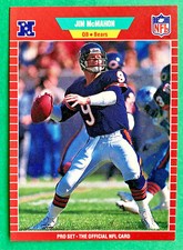1989 Pro Set Jim McMahon #44 Football Card Chicago Bears (1x PB/Comeback)
