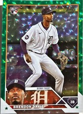 BRENDON DAVIS TOPPS SERIES TWO GREEN FOIL BOARD ROOKIE #/499 Detroit Tigers