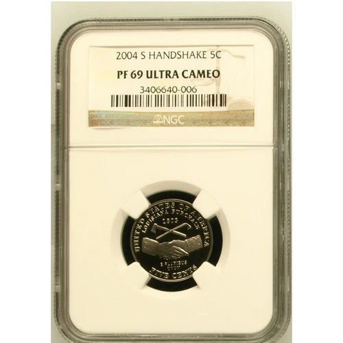 NGC 2004 S PF69 Ultra Cameo  Handshake  US Nickel 3406640-006