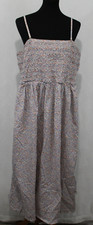 Old Navy Cami Midi Dress Sz XXL Floral Smocked Bodice Cottagecore Pockets