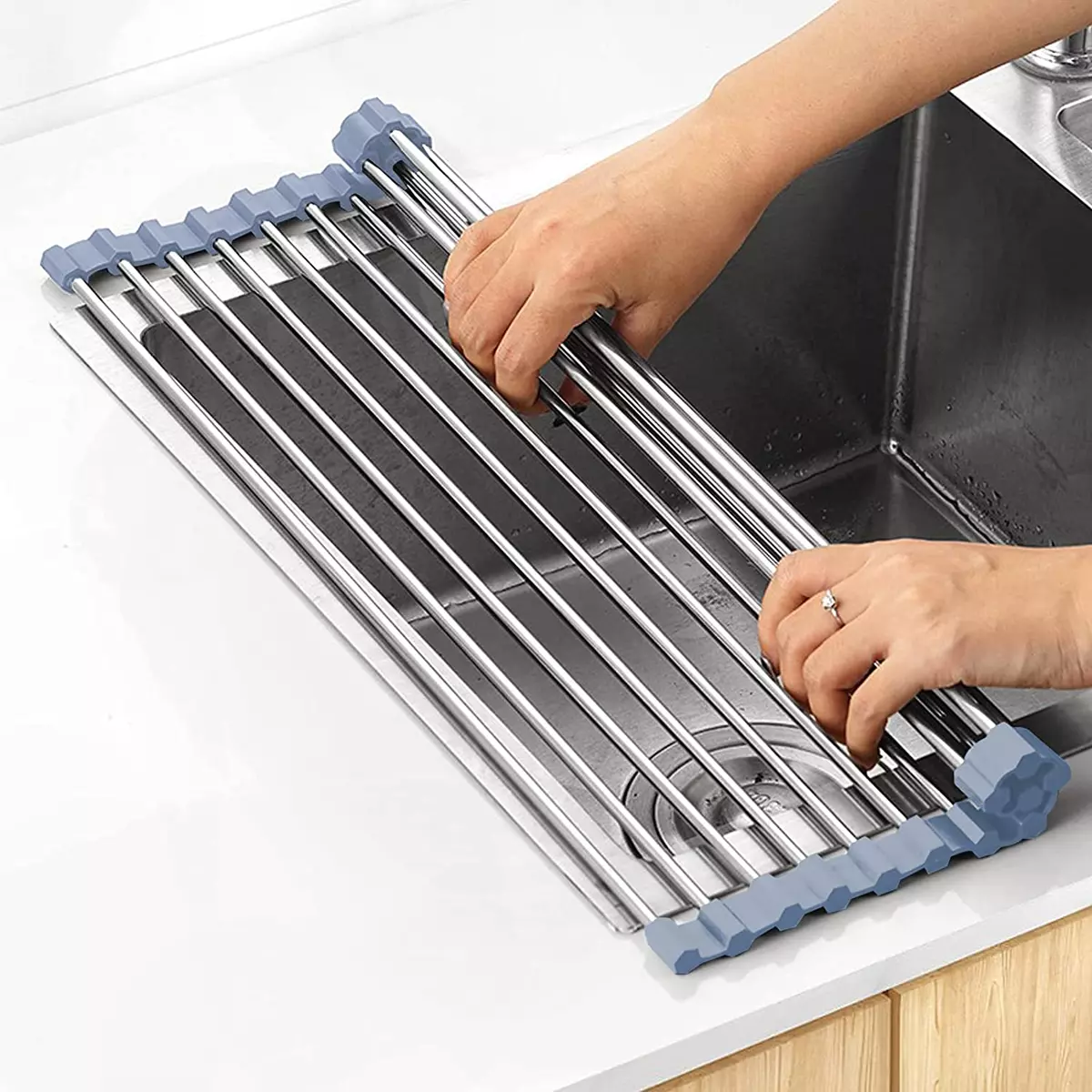 Multifunctional Collapsible Stainless Steel Dish Drying Rack