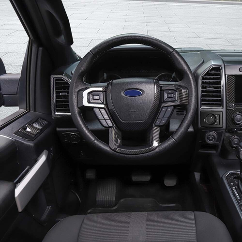 30x Carbon Fiber Full Kit Interior Decoration Cover Trim For Ford F150 2015-2020 - Picture 6 of 11