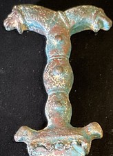 SASANIAN Ancient Luristan bronze Sword Pair Of lion head Islamic Artifact BC 800