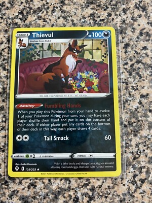 Thievul 105/203 Rare | SWSH: Evolving Skies | Pokemon Card 