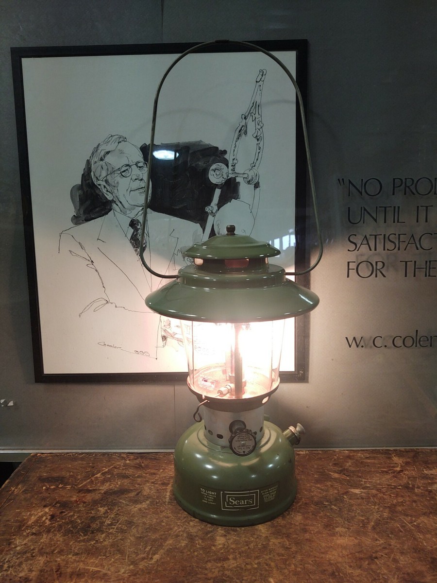 Vintage Sears Big Hat Avocado Lantern Made By Coleman Model Vintage Sears Big Hat Avocado Lantern Made By Coleman Model