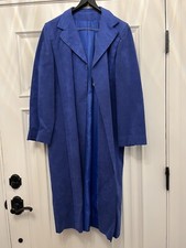 Vintage Roth Le-cover Lilly Ultra Suede Long Coat, Blue, Size Large