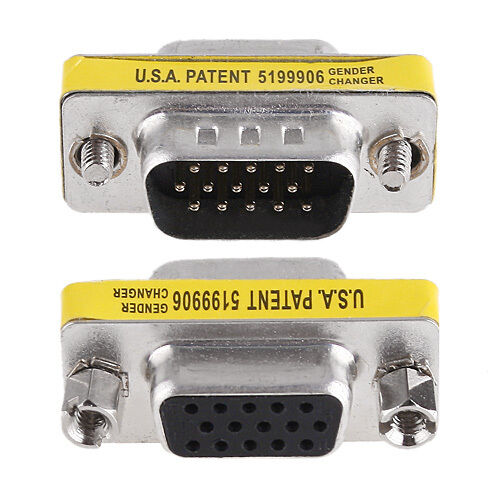 New 15 Pin VGA SVGA Female to Male Gender Changer Coupler Adapter wholesale lots - Picture 2 of 12