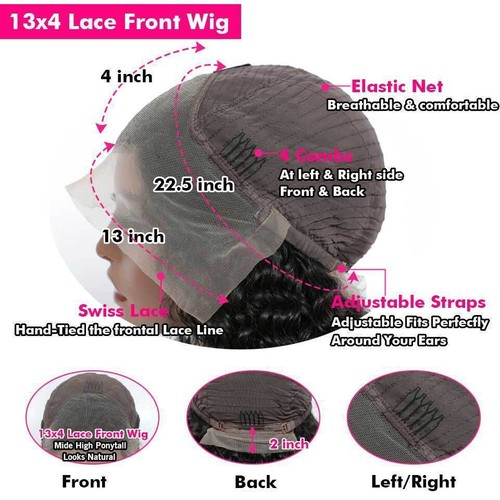 Highlight Short Bob Bone Straight Chocolate Brown HD Lace Front Human Hair Wigs - Picture 6 of 29