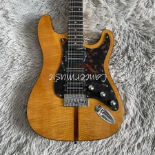 Amber Mad Cat Prince Anderson ST Electric Guitar Maple Neck Chrome Part Tremolo