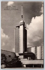 Postcard Carillon Tower Hall Of Science A Century Of Progress Chicago Illinois