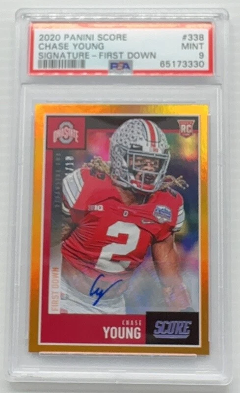 Chase Young Panini Score #338 Signature-First Down