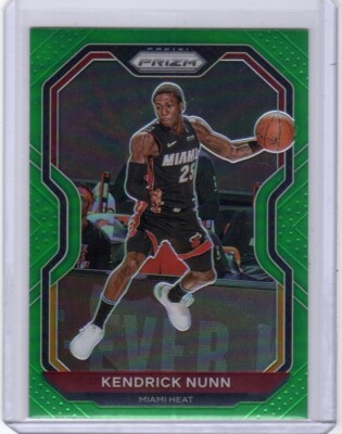 2020-21 Panini Prizm Kendrick Nunn #213 Green Prizm Miami Heat