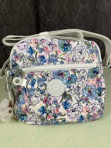 Nuevo $89 Kipling Keefe Floral Flores Tapiz Bandolera o bolso de hombro |  eBay