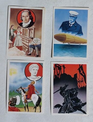 I113641 Fg068/ Figurine Panini - Uomini illustri - 4 figurine (79-99-301-330) - 第 1/4 張圖片
