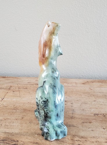 Scultura in pietra steatite artista Mark Totan Inuit ""Lupo urlante - Foto 14 di 24