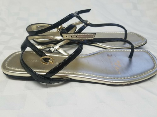 BANANA REPUBLIC PATENT LEATHER FLAT THONG SANDALS SIZE 7M - Picture 4 of 7