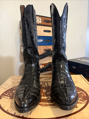 Vintage Lucchese Alligator Tail Boots   Excellent Shape, Size 9.5D