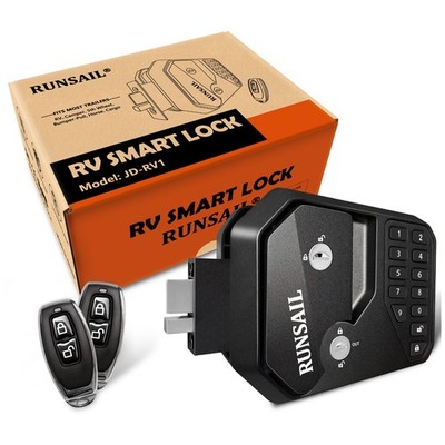 RUNSAIL 10 Digits RV Keyless Entry Door Lock Password & Remote for RV's