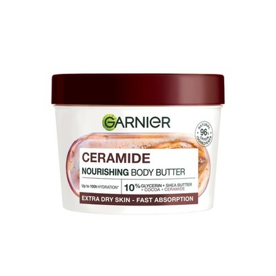 Garnier Body Superfood Reparatur-Butter, Kakao, Keramik 380 ml (1er Pack) 