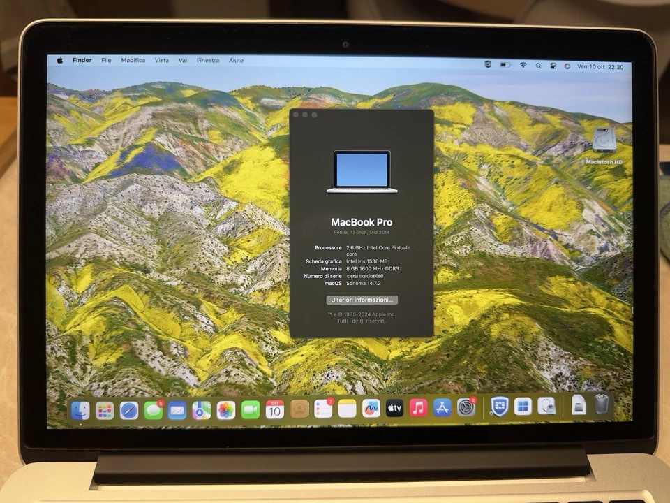Apple MacBook Pro 13" 2014 · i5 · 8GB · 250GB, foto 4 di 5