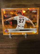 Zach Davies 2022 Topps Chrome Orange Sapphire#’D 06/25 #US307 Dbacks