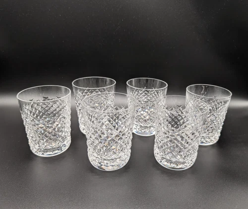 Set of 6 Vintage Waterford Crystal - Alana - 5 oz Flat Tumbler 3.5" Tall Glasses
