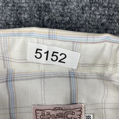 H Bar C Ranchwear Long Tail Western Pearl Snap Hemd Herren 16,5 x 36 weiß kariert - Bild 15 von 15