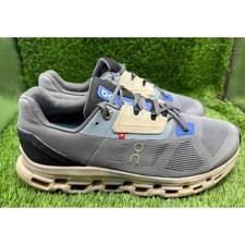 On Running Men’s Cloudstratus Fossil Grey Midnight Navy Shoes 39.99007 – Size 10