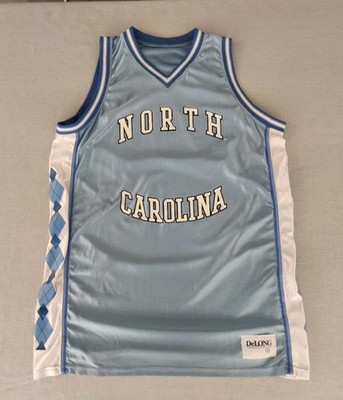 North Carolina Tarheels Blank Authentic DeLong Basketball Jersey Size 46
