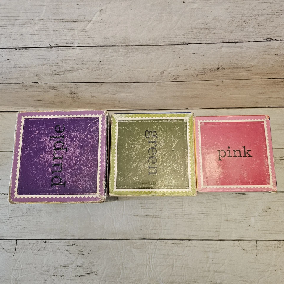 Vintage Alphabet Nesting Blocks Stacking Cardboard Cubes Toy Animals Numbers - Image 4 of 4