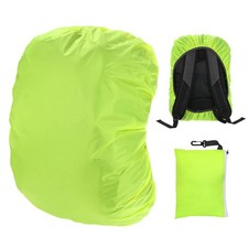 Waterproof Backpack Rain Cover, 30L-40L Backpack Cover Fluorescent Green 