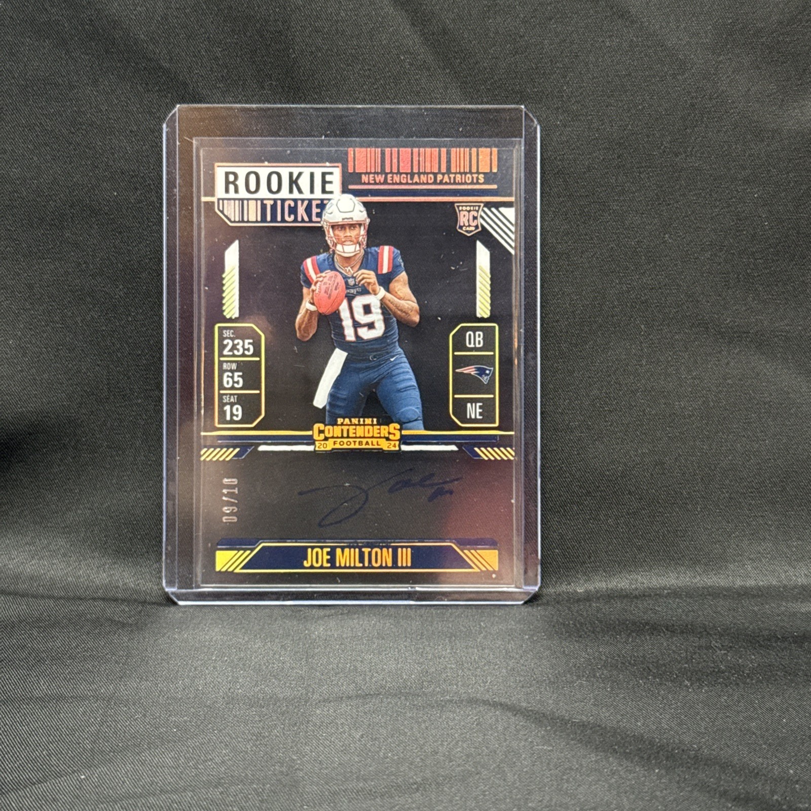 2024 Panini Contenders Rookie Variation Clear Ticket  Auto /10 Joe Milton III