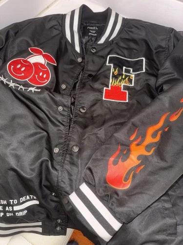 Varsity Bomber Jacket Coat M Rue21 Brand - product listing photo