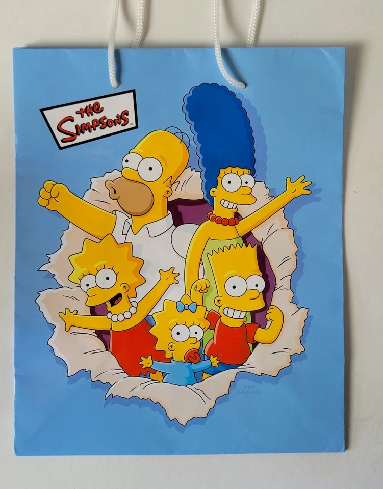Лот из 2 Simpsons 2007 подарочные сумки (1) Гомер и (1) Simpson семьи 8,75 «x 7» x 4» новый - Изображение 3 из 4