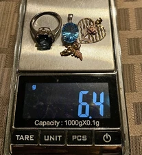  14k London blue topaz ring Macy's,10k Not Scrap 6.4Grams