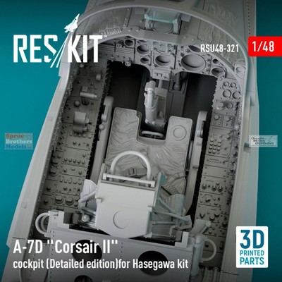 1/48 ResKit #480321 A-7D Corsair II Early Cockpit For Hasegawa Detailed Edition