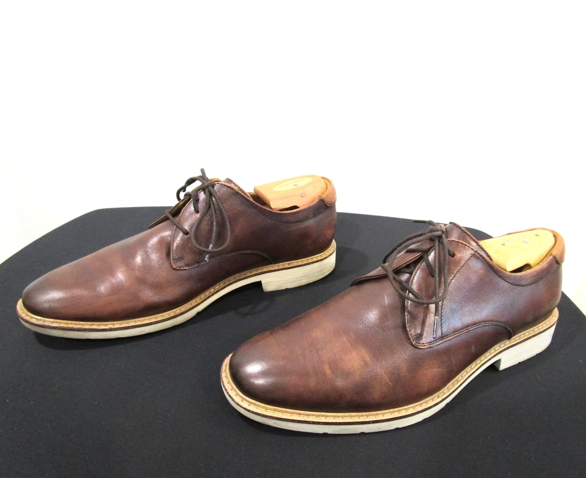 Florsheim Norwalk Brown Leather White Sole Plain Toe Oxford Shoes Men 9.5 M Brown Florsheim Mens Norwalk Plain Toe Oxford | Rack Room Shoes main image 4
