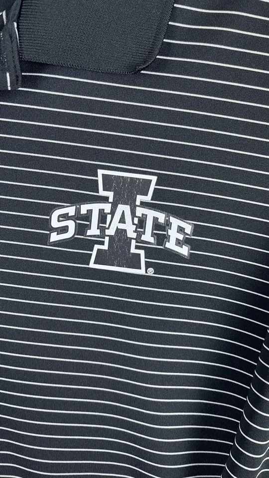 Camisa Iowa State Cyclones Para Hombres 2XL Rayas Negras NCAA Fútbol Nike Dri Fit Foto 2 de 4