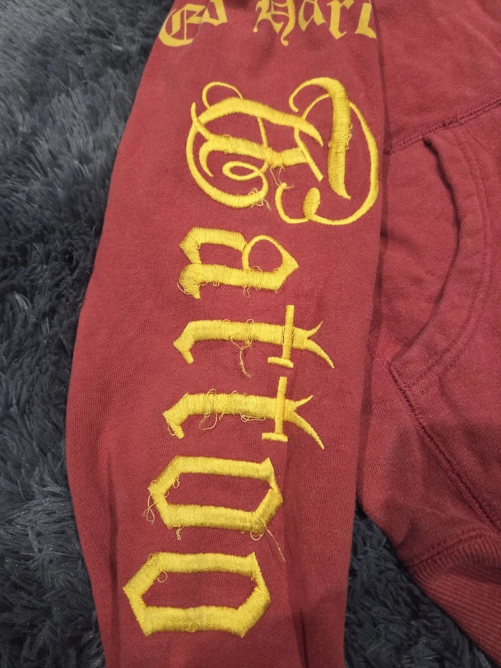 Y2k Ed Hardy Sudadera con Capucha Cremallera Completa Niños Talla 12 Parches Bordados Foto 3 de 4