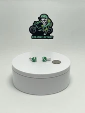 Dice Brake Cable Ends Green For BMX And Other Bikes New Pair