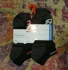 NEW BALANCE Women 6pk Active Performance Cushion Low Cut Arch Support Socks 4-10