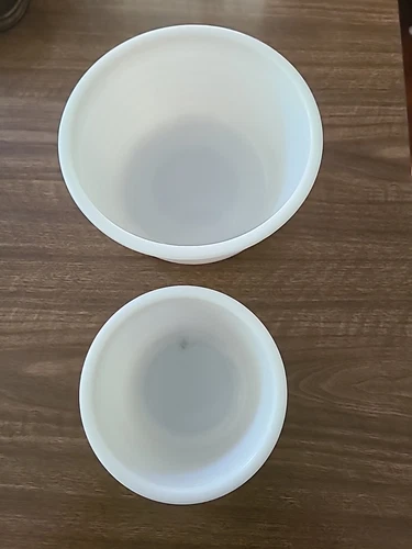 Vintage Milk Glass Mixing Bowls from Dormeyer 3200 Electric Stand Mixer 1940-50s