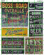 1017 DAVE'S DECALS HO SCALE 1:87 BOSS ROAD BUILDING GHOST SIGNS ADVERTISING