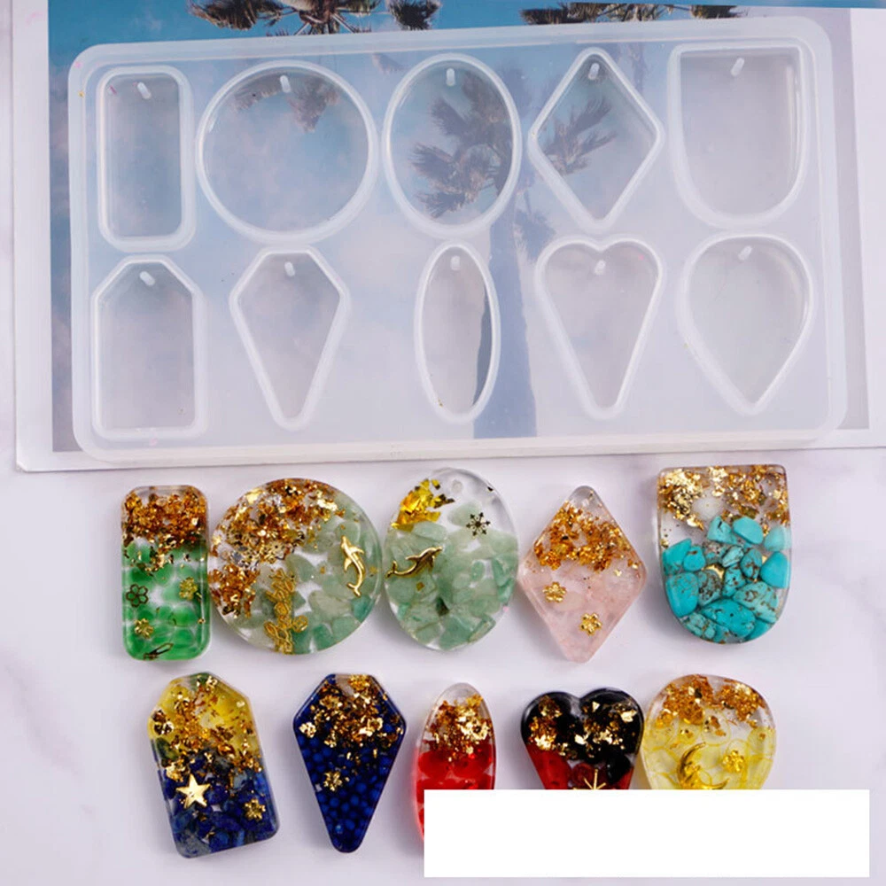 DIY Crystal Silicone Mould Fashion Earrings Pendant Silicone Mold