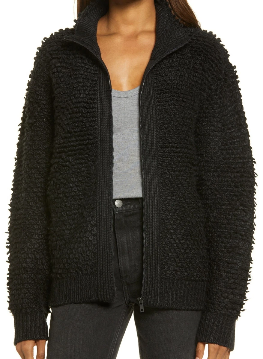 Treasure & Bond NWT Size Medium Loop Yarn Front Zip Cardigan
