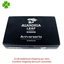 Aganorsa Leaf Aniversario Gran Robusto M Empty Wood Cigar Box 9.25" x 6" x 1.75"